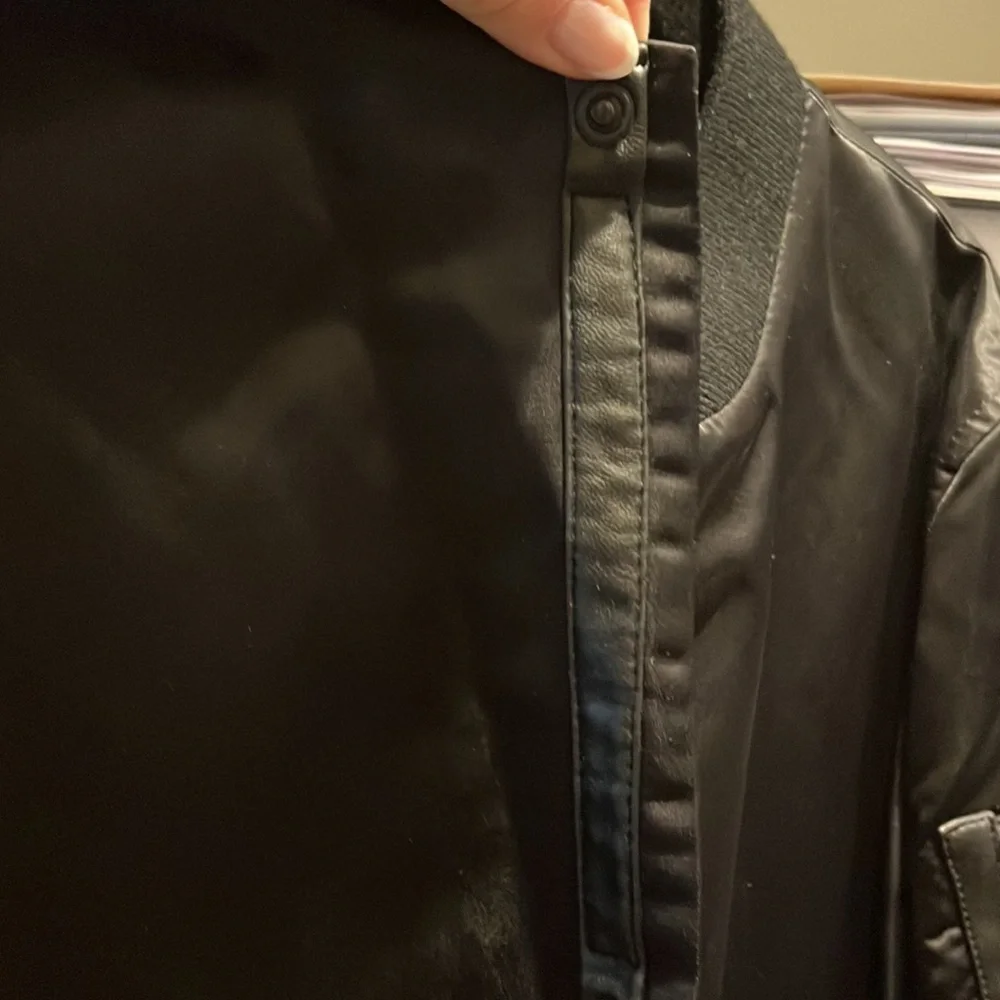 Brand new Mackage mini boys black satin bomber size 14